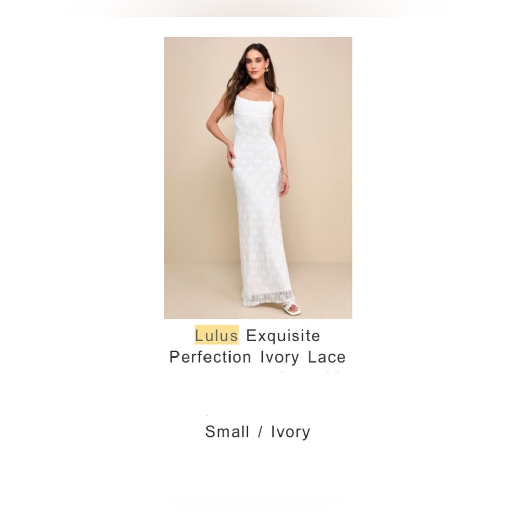 Lulus exquisite perfection ivory lace